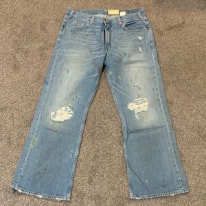 Hollister Men's Light Blue Relaxed Jeans